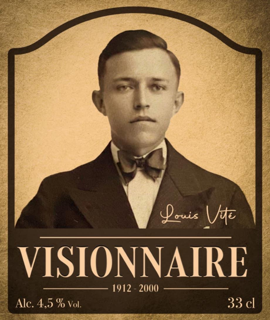 Portrait de Louis Vité sur l'étiquette Visionnaire